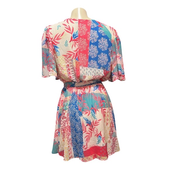 Flying Tomato Pink and Blue Pleated Sundress - Picture 8 of 9